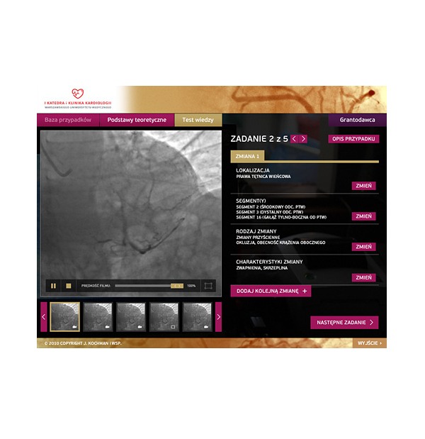 Multimedialna prezentacja e-learning dla specjalistów medycznych.